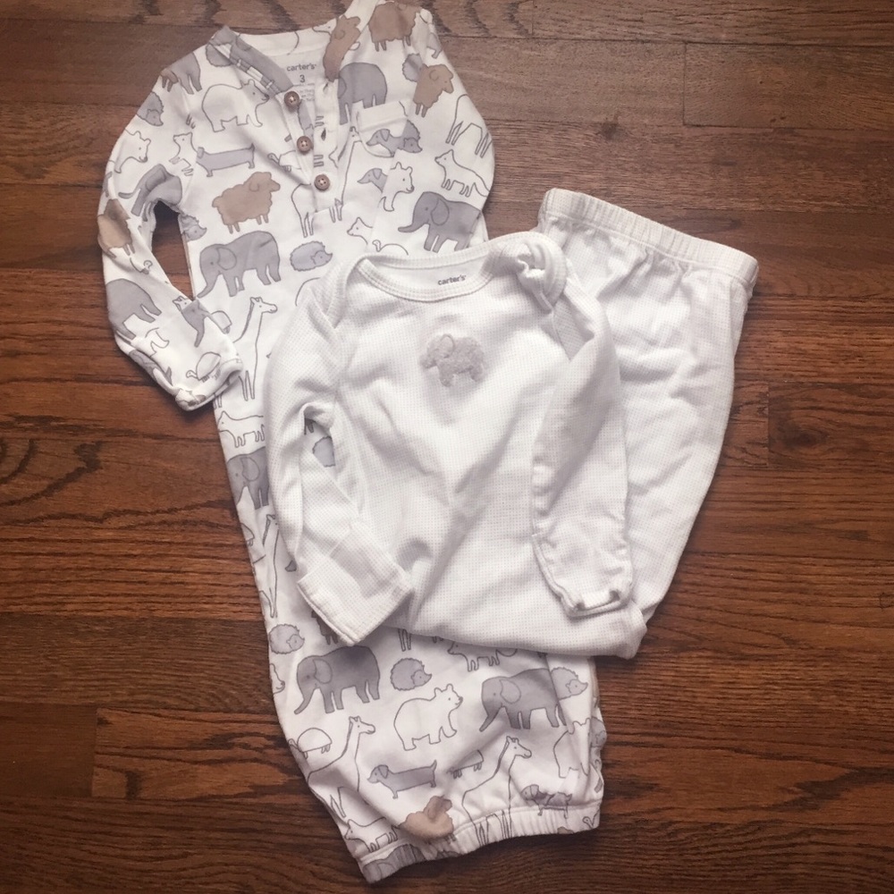 ⚡️2/$15⚡️ Lot of 2 Carter’s 3-month sleep sacks - Picture 1 of 5